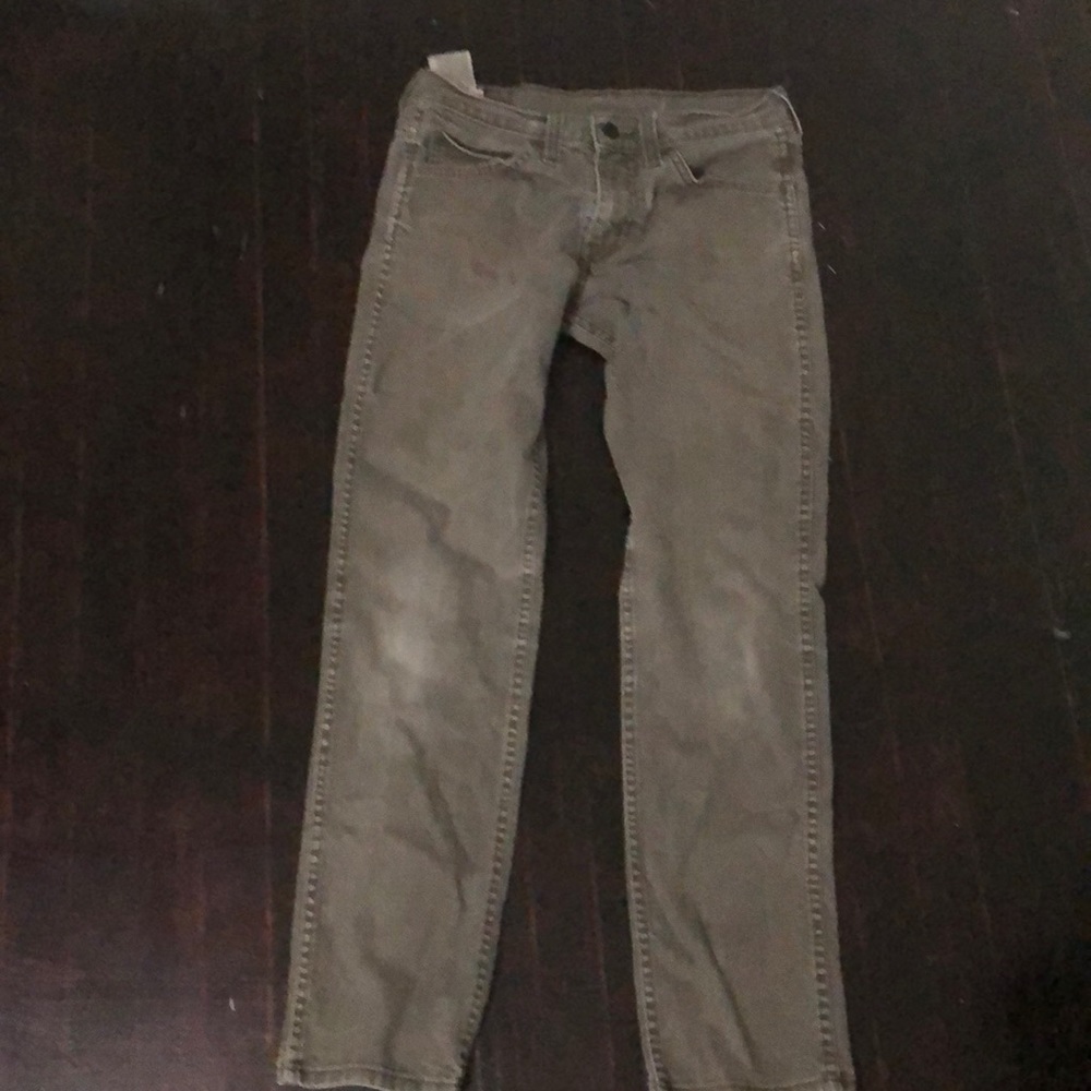 LEVI ARMY GREEN SKINNY JEANS 29X30